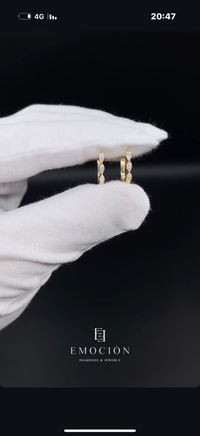עגילי זהב ויהלומים בהזמנה — Guerrier Jewelry
