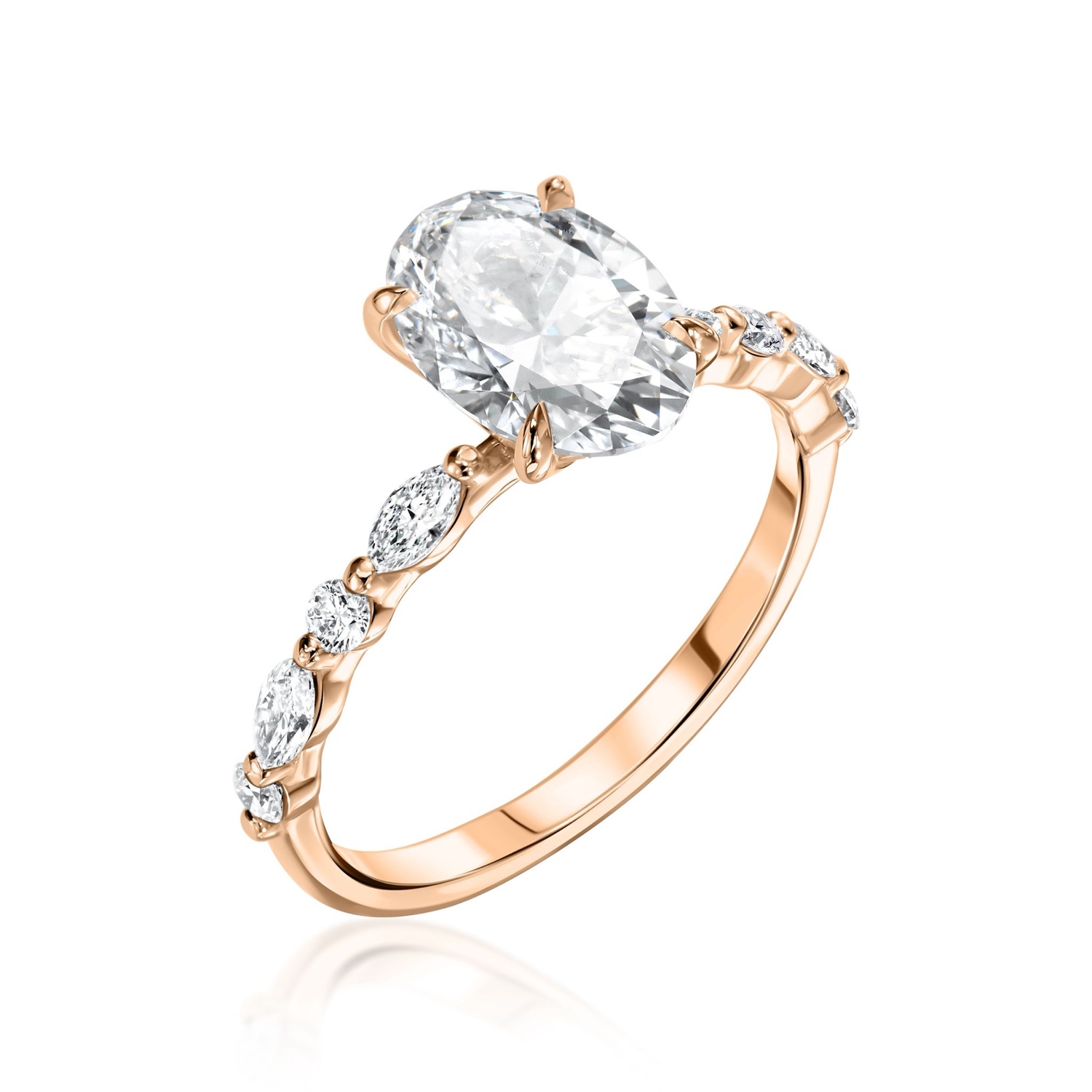 טבעת זהב ויהלומים בהזמנה אישית — Guerrier Jewelry